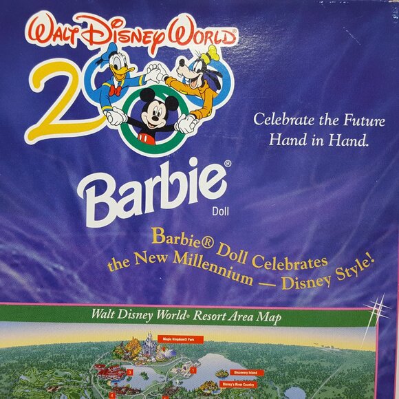 Vintage 1998 MATTEL Y2K Barbie Doll Fashion Disney World Map Collector 22939 - Picture 6 of 7